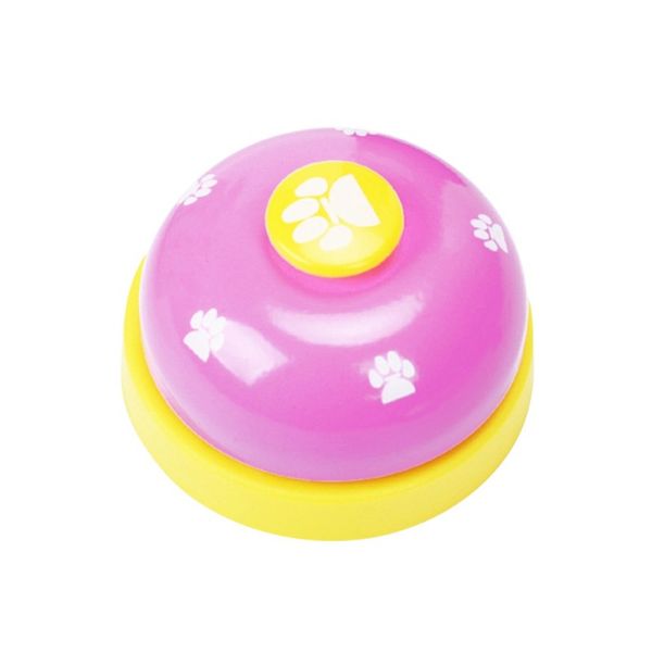 

new pet dog call bell ball-shape meal feeding paws printed educational dog toys interactive dog training tool