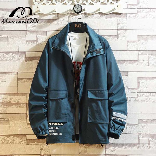 

maidangdi 2020 winter jackets male's thin loose solid cotton coat teenager long-sleeve casual sportswear men clothing, Black;brown