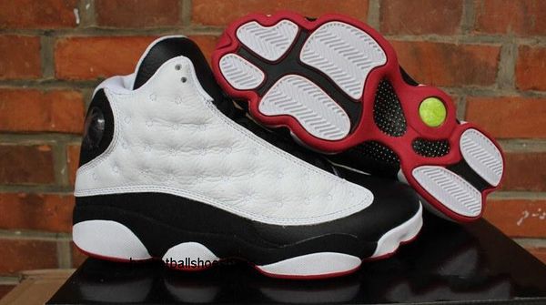 

new 13 bred classical flint grey toe black infrared men womens basketball shoes, brand 13 xiii sneakers 13s eur size 36-47