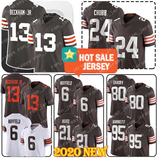 

cleveland 6 baker mayfield browns jersey 24 nick chubb 13 odell beckham jr 21 todd gurley ii 11 julio jones 95 myles garrett, Blue;black