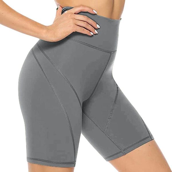 

women sport shorts summer hip yoga fitness sportswear elastic high waist pant workout running shorts home gym fitness, White;red