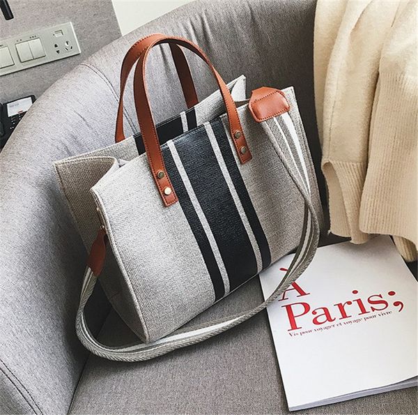

Women Handbag Casual Canvas Joker Wide Shoulder Strap Hand Bill of Lading Shoulder Bag 2colors PH-CFY20051839