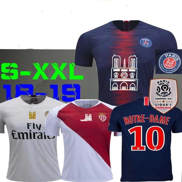 

18 19 p g notre dame jer ey 2018 2019 mbappe maillot de foot cavani 11 di maria verratti notre dame mbappÃ© home blue football hirt monaco