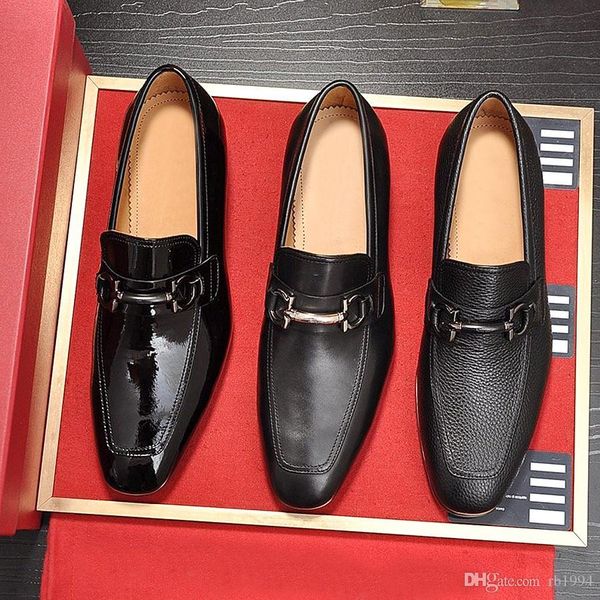 

new highquality mens formal leather shoes fashion mens formal casual oxford shoes flat bottom pointed party wedding shoes with original z-y, Black