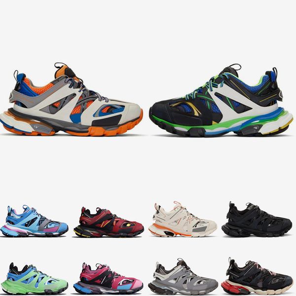 

2019 new de igner track te 3 0 men hiking hoe women orange blue white clunky neaker ca ual hoe dad hoe 36 45