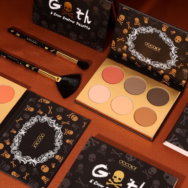 

6 color matte eye shadow palette waterproof anti-fouling long-lasting easy to dyeing portable eye shadow tray