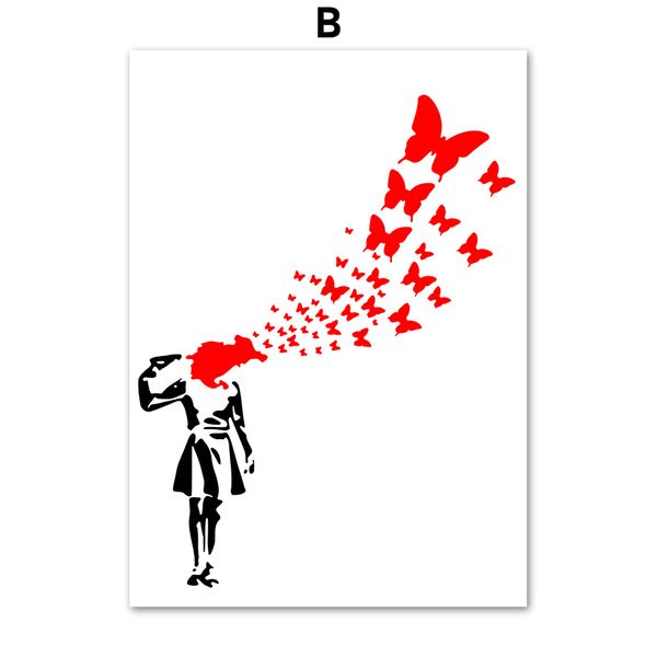 Poster Banksy Peace Room Art Wall Cloth Print 503