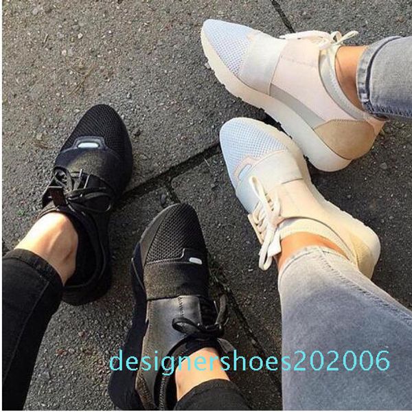 

2017 name brand patchwork man woman casual shoes fashion good quality mixed colors low cut zapatos mujer race runner shoes outdoors l02 d06, Black