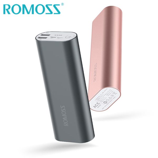 

romoss ace20 20000mah dual usb outputs aluminum alloy external battery pack power bank for iphone 7 7plus tablets