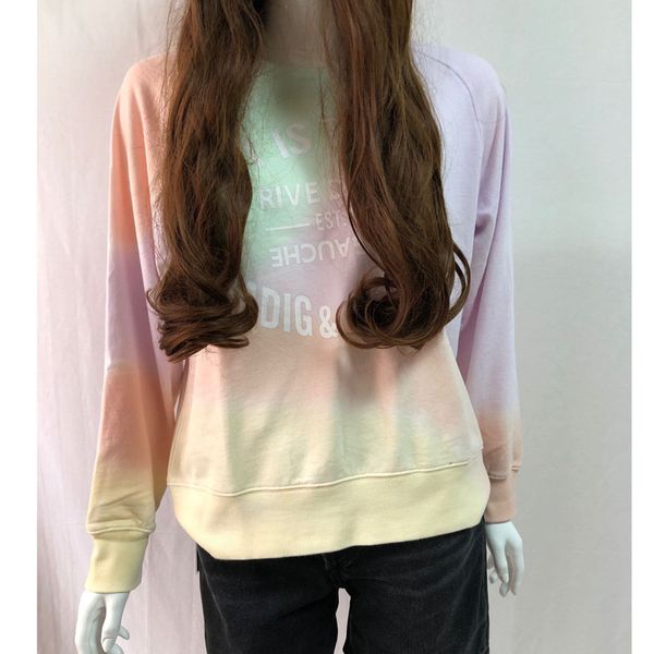 

women hoodie letter drill women green hoodie without velvet, Black