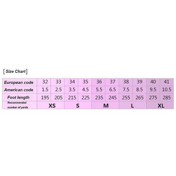 Yoga Toes Size Chart