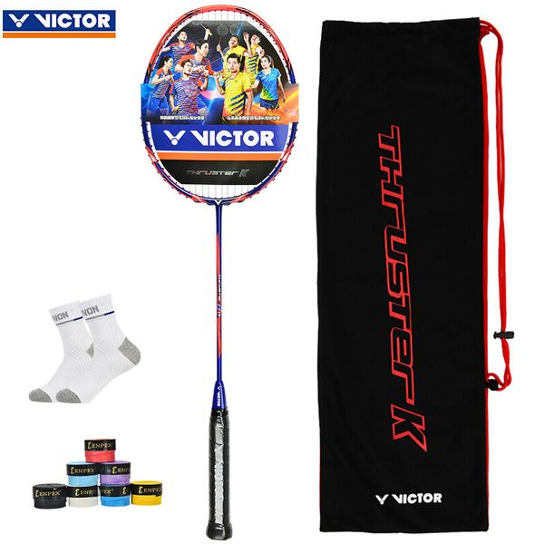 

original victor tk-15n thruster k 15 new 4u/5u badminton racket super light badminton racquet 100% carbon with grip strung