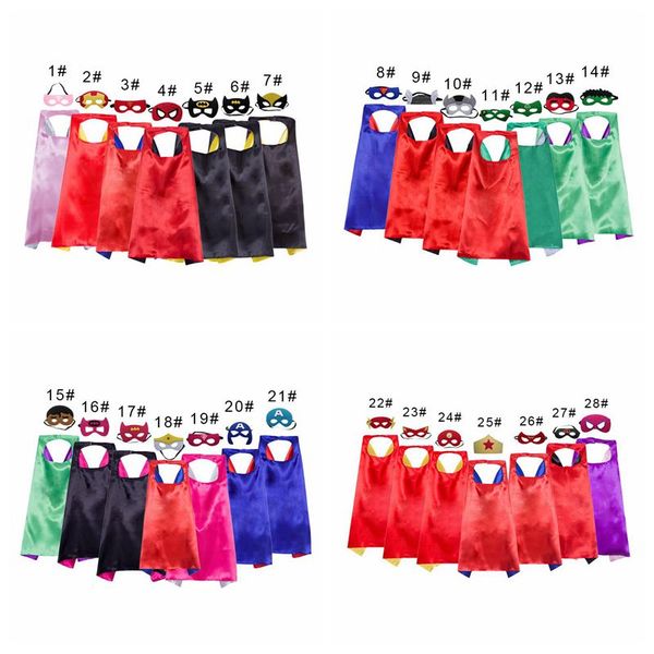 

28 tyle layer 70 70cm uper hero cape and ma k et uperhero co play cape ma k halloween cape ma k for kid 2pc et