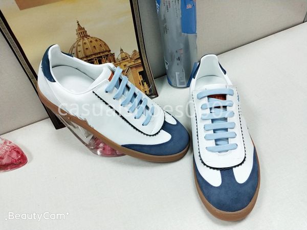 

2019 luxury designer's shoes lady's classic frontrow sports shoes black pink blue platform leather leisure sports shoes l01