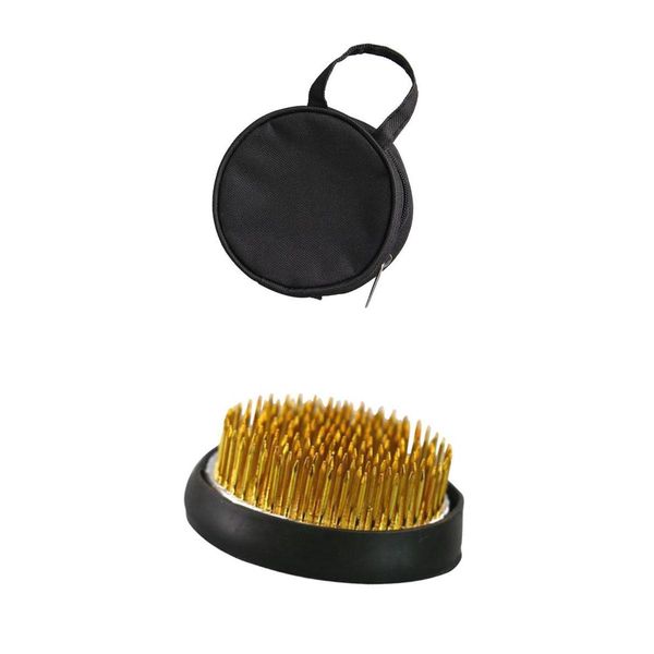 

storage pouch & 5cm round ikebana kenzan flower frog