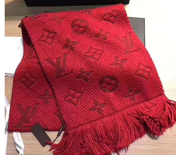 

Winter logomania hine carf wool ilk carf women and men two ide black red ilk wool long carf flower carve hawl