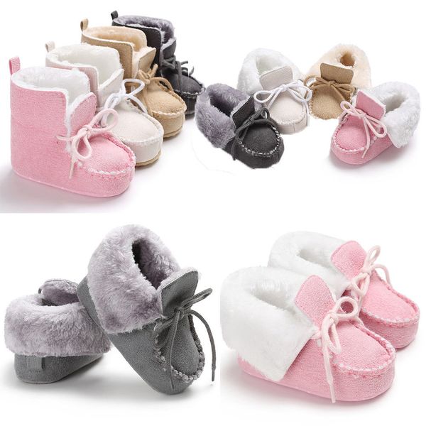 

new winter for child kid girl boy snow boots comfort thick antislip short boots for new year fashion cotton-padded shoes, Black;grey