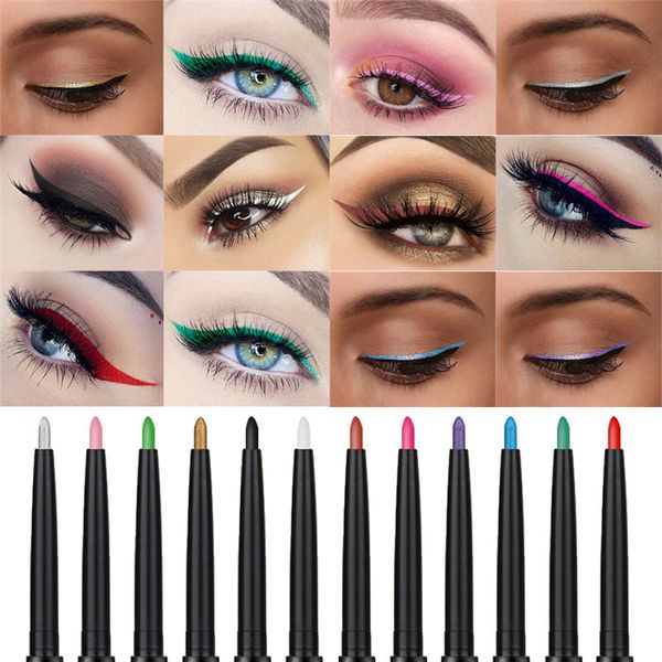 

beauty makeup 12colors double-headed color long-lasting eyeliner lying silkworm pen eye shadow pen eye makeup is not blooming