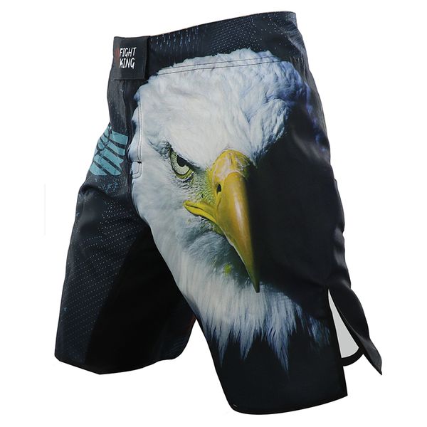 

men's owl bjj jiu jitsu shorts - gi fight short - for grappling, , wrestling, muay thai & boxing trunks, Blue