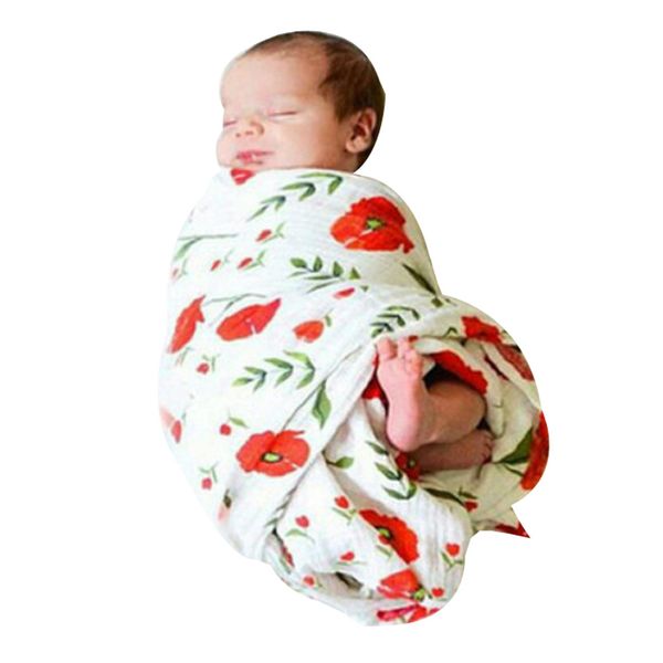 

muslin newborn baby floral swaddle blanket receiving blanket swaddle wrap