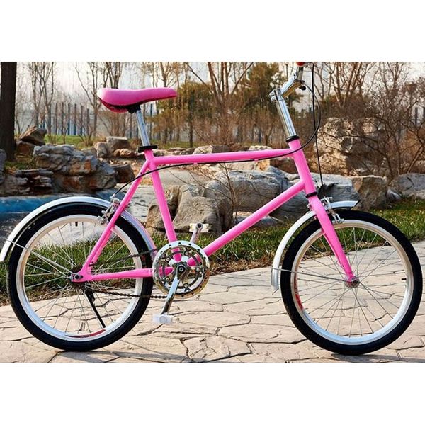 

carbon steel material 20 inch double disc cycling retro casual bike