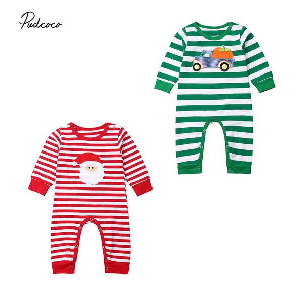 

Lovely Chirstmas Rompers Clothes Newborn Baby Girl Boy Striped XMAS Clothes Romper Jumpsuit Casual Santa Pumpkin Pajamas Outfits
