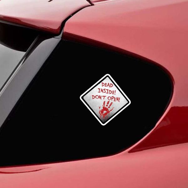 

14 cm * 14 cm bloody dead zombie inside not open reflective car sticker