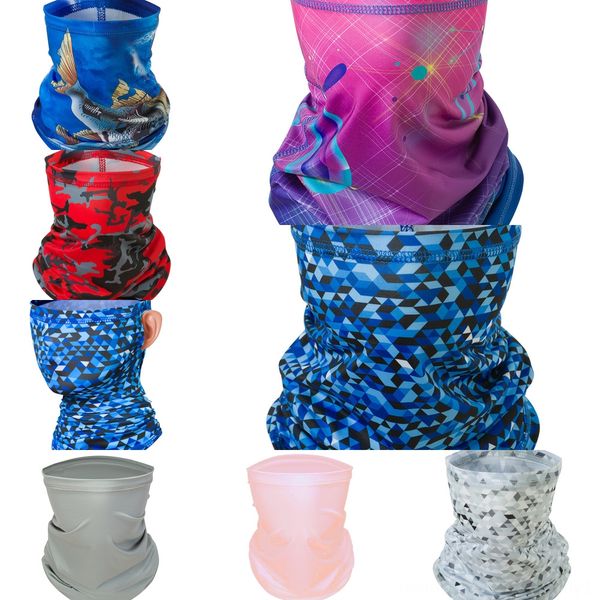 

0kduq new magic scarf scarf fishing cycling headband headwears motorcycle neck bandana 3d human face fish bandana seamless, Black