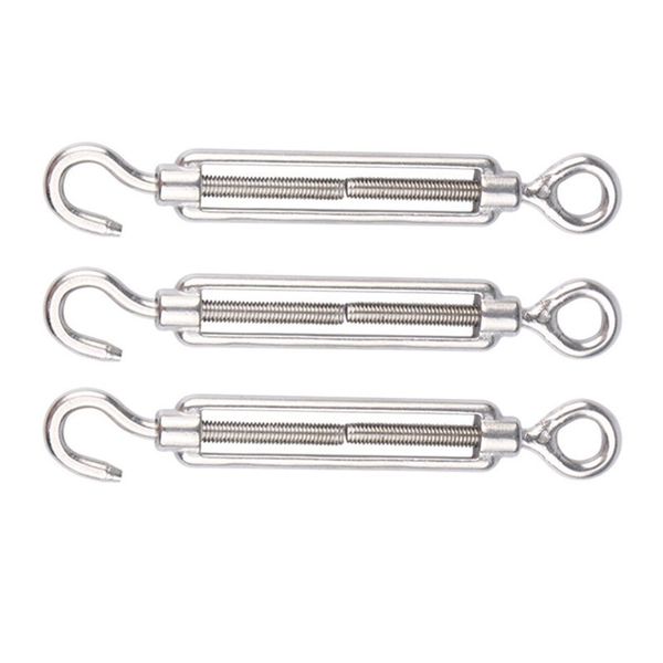 

turnbuckle wire strainer tensioner hook eye zinc plated 6mm (pack 3