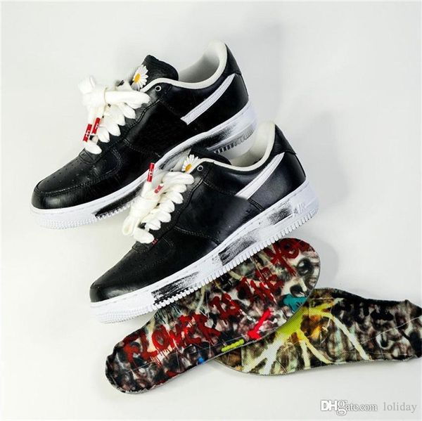 

новый аутентичный pmo peaceminusone 49airforce low 1 para-noise g-dragon черный белый gd кроссовки мужские кроссовки спортивные aq3692-001 с