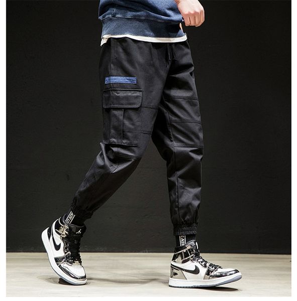 

Fashion Designer Mens Pencil Pants Spring Autumn Cargo Pants With Pockets Mens Casual Loose Drawstring Pants