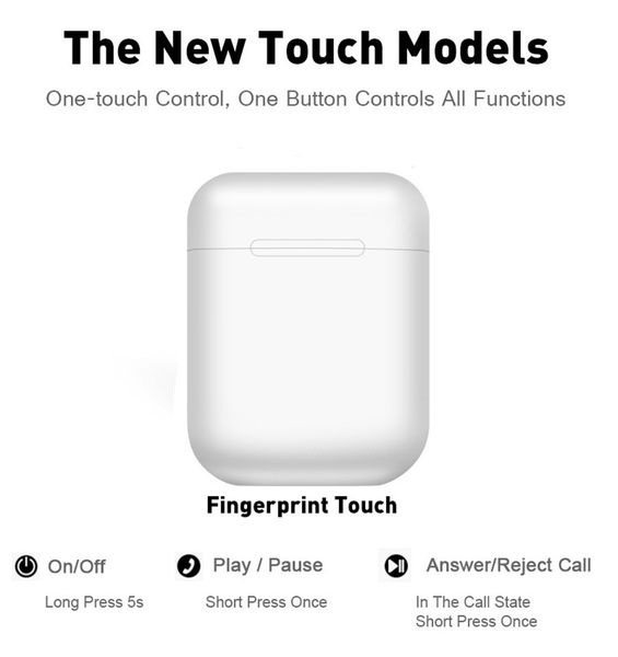 

i11 for airpods for air pods tws 5.0 earphones in-ear music earbuds stereo headset box with smart bullet window by ing