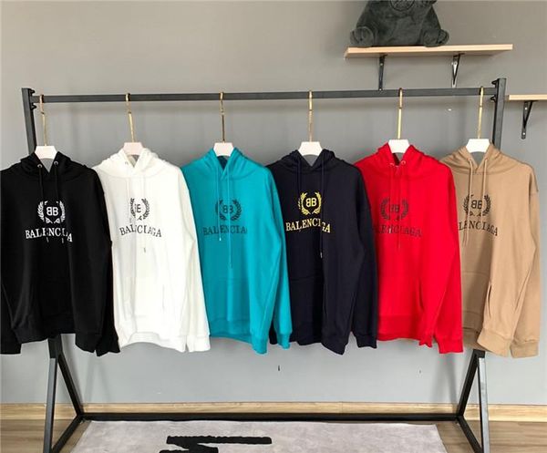 

19ss luxurious brands design bb wheat print sweater pullover hoodies men women streetwear sweatshirt outdoor shirts, Gray;blue