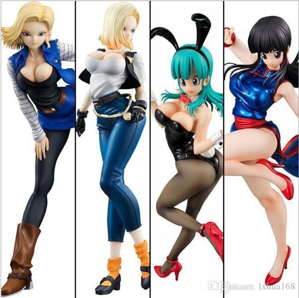 

kawaii dragon ball z bulma bunny girls ver.iii action pvc figure collection model kids toys dragonball anime & manga doll 4 styles qiqi juma