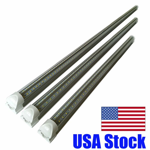 

65w 8ft 2.4m cooler door integrated t8 led tubes light 4ft 5ft 6ft v-shaped 270 angle led fluorescent tube ligh 85-265v