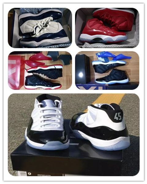 

real carbon fiber 11 11s concord 45 platinum tint basketball shoes xi cap and gown gym red chicago midnight sports trainers womens&mens boot