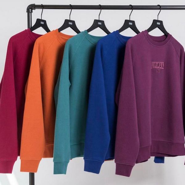 

Kith Vogue Box Logo Свитер с круглым вырезом Толстовки Европа Америка Сплошной пуловер Ве