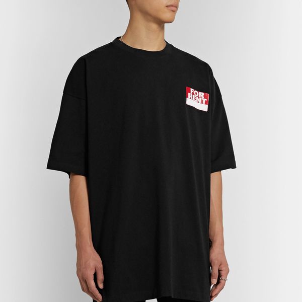 

2020vt коробка логотип письмо печатных футболка мода твердые простые короткие рукава летняя футболка хип-хоп улица мужчины женщины футболка, White;black