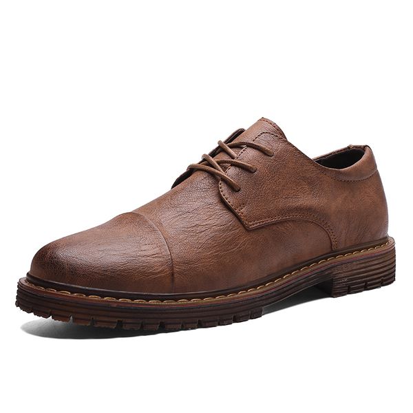 

men casual seiko edition polished super-fine leather shoes, Black