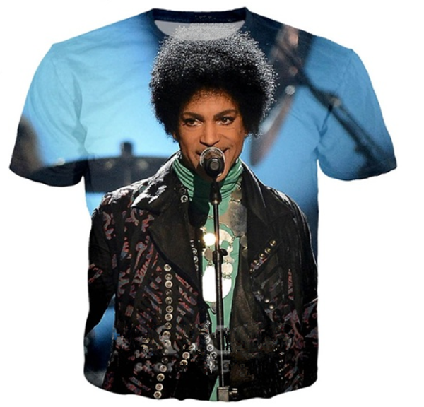 

fashion pop singer prince rogers nelson t-shirt 3d printed women/men summer funny short sleeve t-shirt casual k717, White;black
