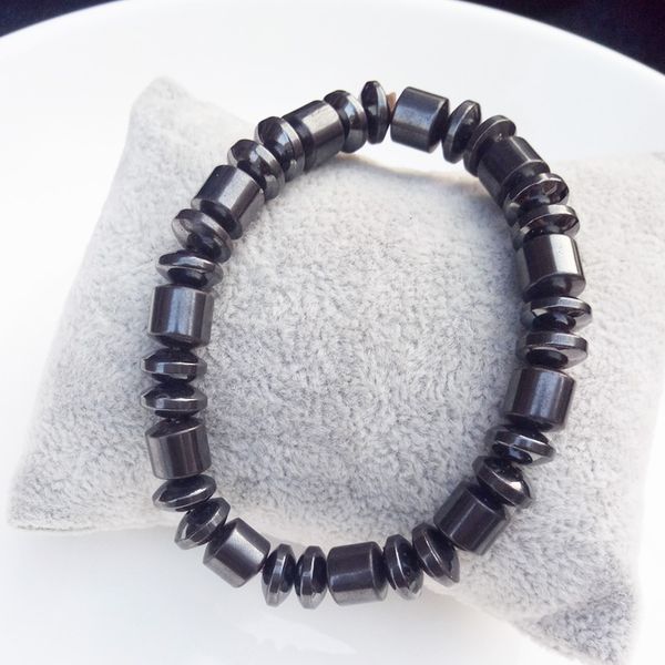 

black magnetic hematite bracelet for men women therapy healthy bangle spring chain