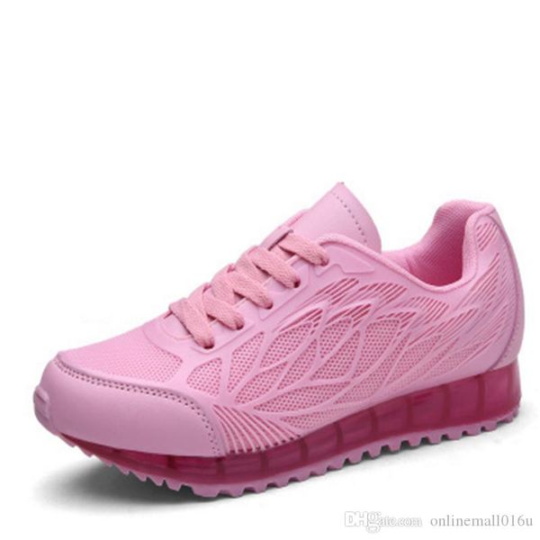 

women casual shoes flats fashion breathable air cushion cushioning mesh sneakers lace up height increasing shoes tenis feminin, Black;white