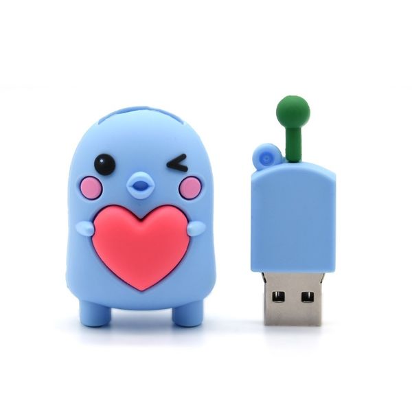 

new arrival blue love pendrive 64gb 32gb 16gb 8gb 4gb cartoon cute smile usb stick memory flash pen drive