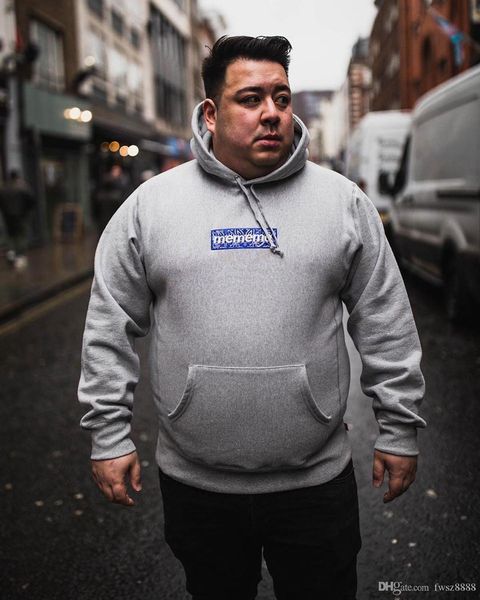 

19fw бандана box logo толстовка с капюшоном мужчины женщины вышивки logo толстовки моды hip hop highstreet outwear 8 цветов s-xl 6826, Black
