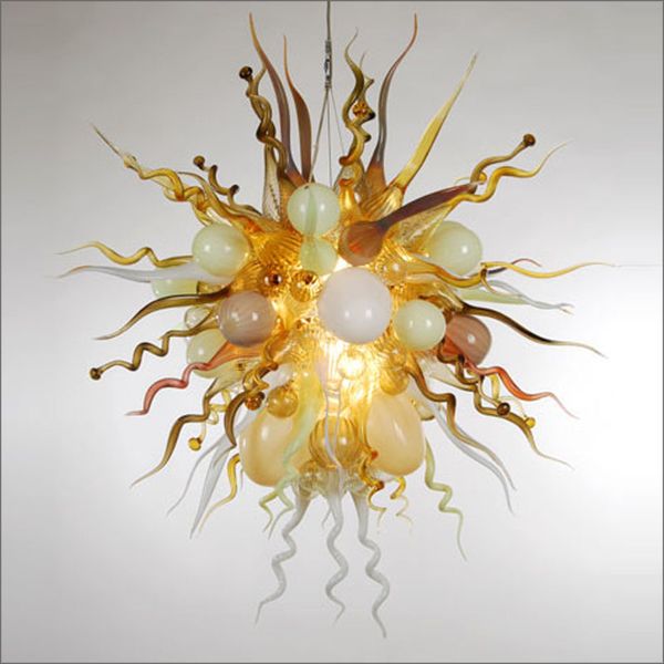

led source 100% hand blown borosilicate hand blown glass chandelier lightings air shipping staircase blown glass ac led
