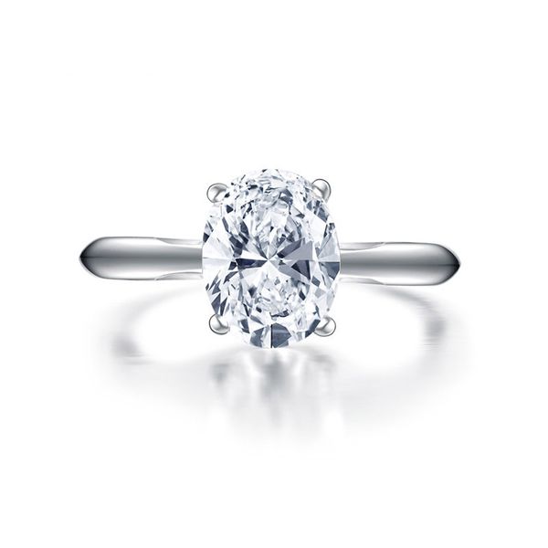 

2 carat solitiare ring round brilliant cubic zirconia cz sterling silver 925 wedding engagement ring size 6, Slivery;golden