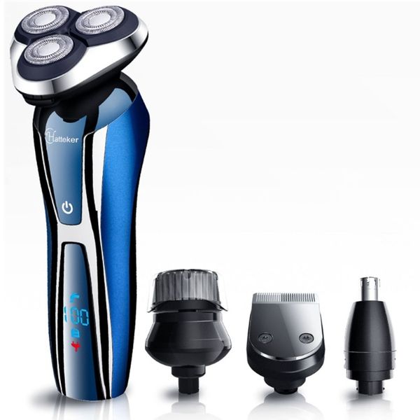

4in1 rotary electric shaver facial electric razor for men male beard wet dry shaving machine head usb rechargeable grooming kit