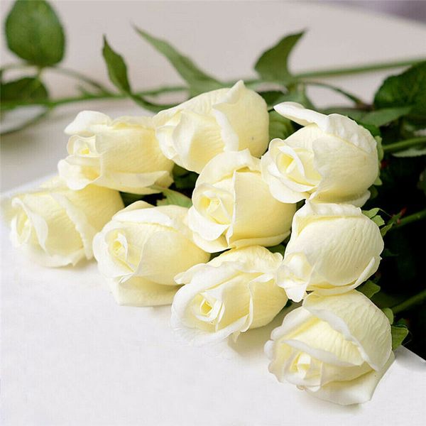 

stock 1bouquet artifical fake roses real touch cloth flower wedding valentine's day gift party home festival decoration decor