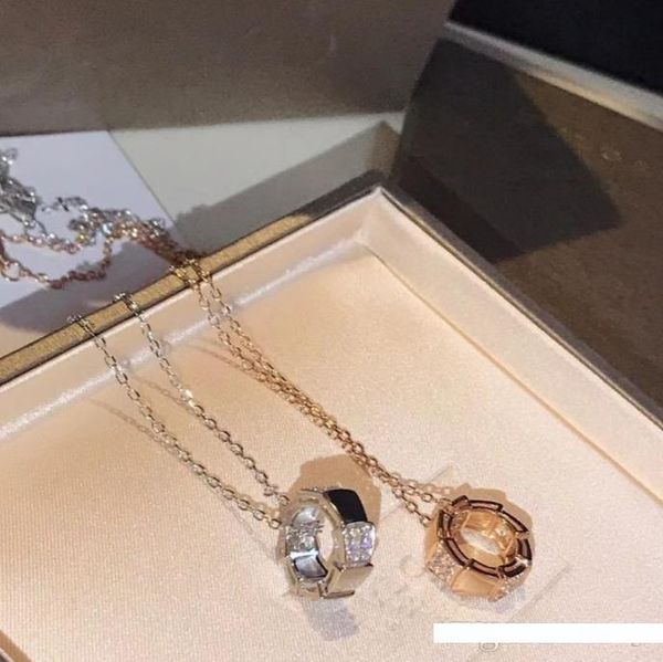 

женщины банкетная вечеринка роскошные ювелирные изделия стерлингового серебра 925 пробы покрытые 18 карат золото змея ожерелье дизайнер ювел, Silver