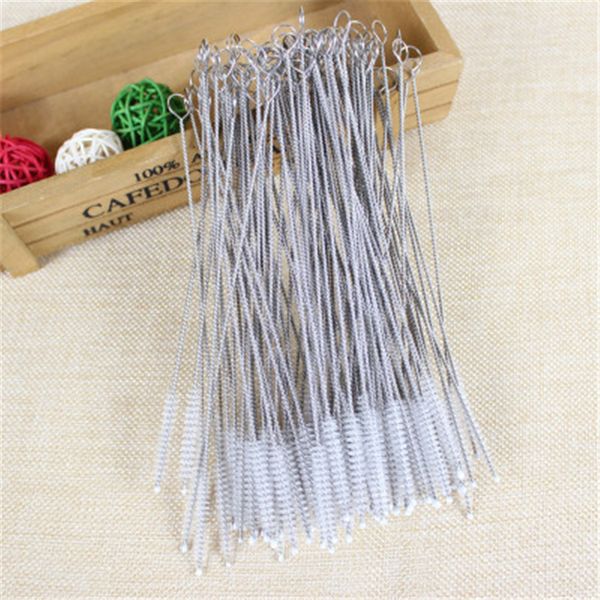 

новые 17см детских бутылочек солома кисти уборщик нержавеющей стали для чистки nylon щетка питьевая pipe cleaning brush